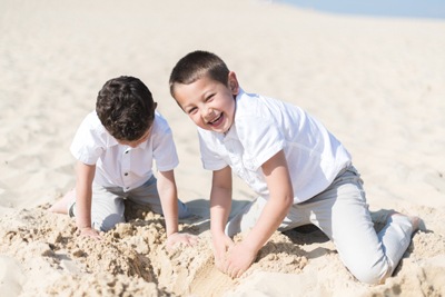 dune Pilat enfants qui jouent