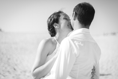 dune Pilat baiser couple noir et blanc